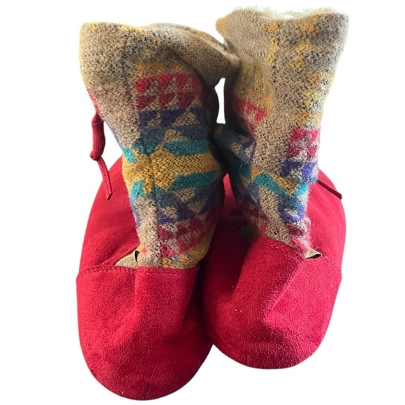 Bearpaw Amber Nova Suede Southwestern Tribal Print  Wool Lining Booties Boot 10 - Picture 8 of 8